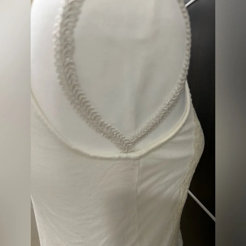 American Eagle Outfitters Cream Lace Tank Top - Picture 3 of 6